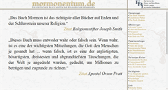 Desktop Screenshot of mormonentum.de
